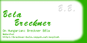 bela breckner business card